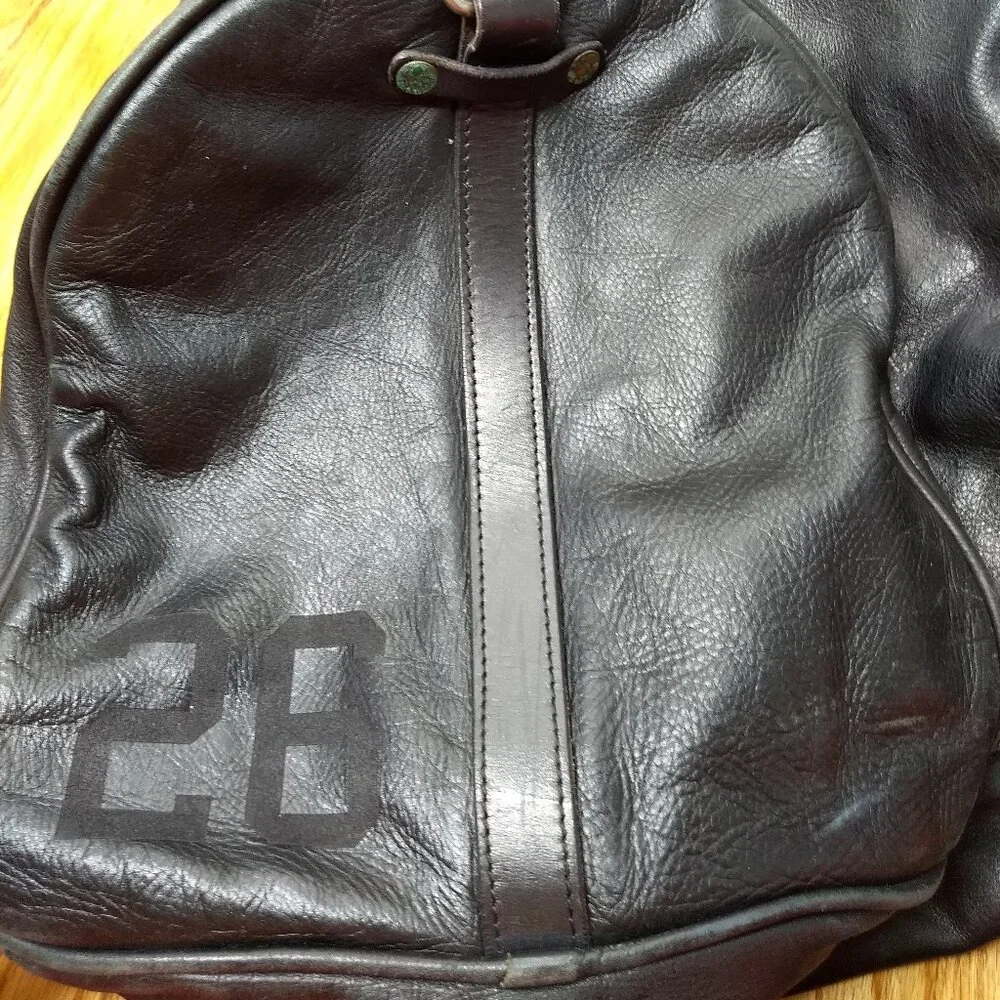 Rare Eagles Saquon Barkley Leather Bag Revisit Mitchell & Ness Travel Duffel